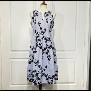 Ivanka Trump Floral Fit & Flare Blue Dress 6
